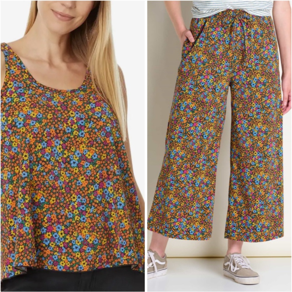 Toad&Co Multicolor Floral Wide Leg Pants
